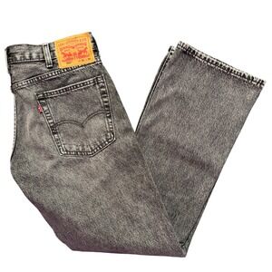 Levi's Premium 505 Jeans Mens W31 L30‎ Gray Big E Wash Denim Faded